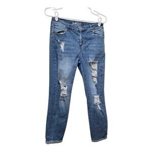 Resfeber Los Angeles Blue Distressed Skinny Boyfriend Jeans Women’s Size 8